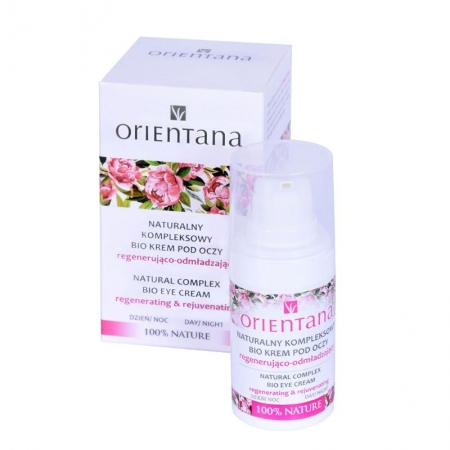ORIENTANA Naturalny Kompleksowy BIO KREM POD OCZY Regenerująco – Odmładzający 15ml